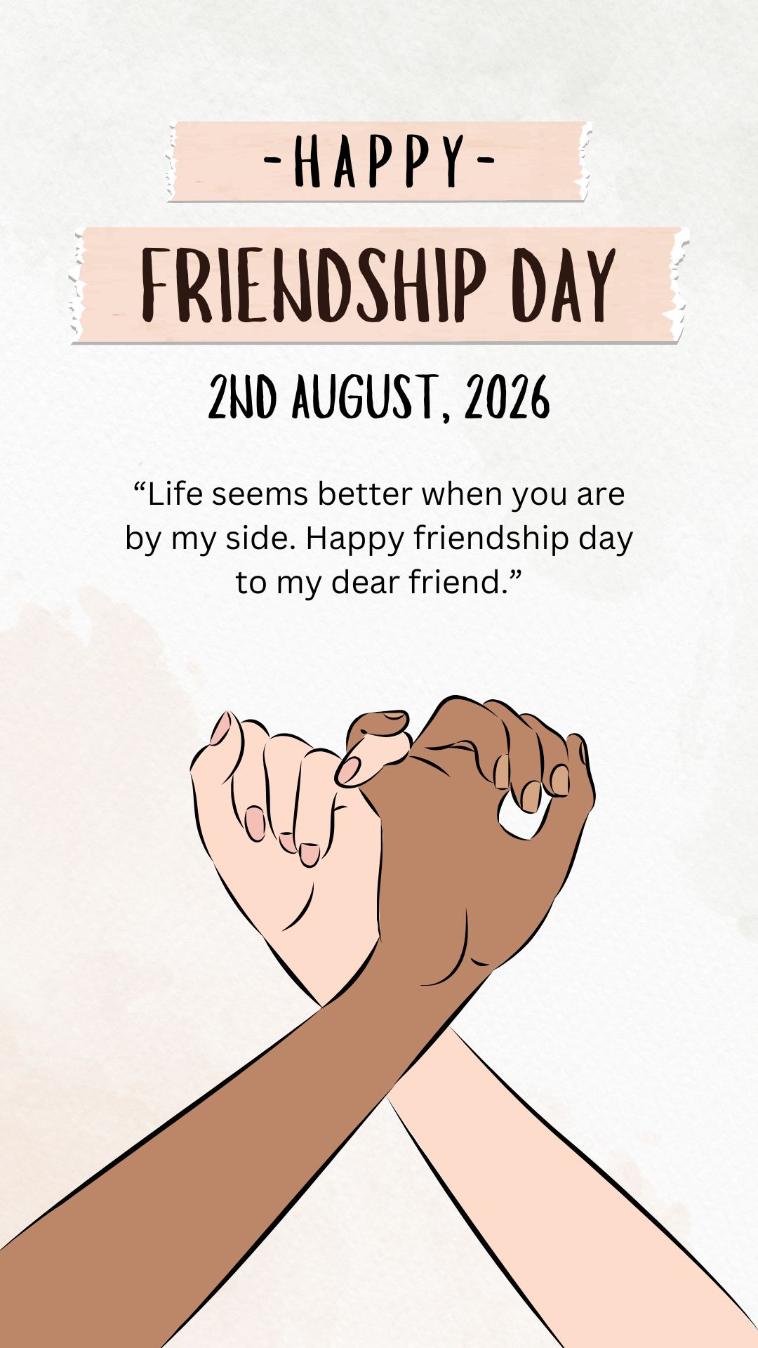 "Happy Friendship Day to the people who make life infinitely better." (Canva) "Happy Friendship Day to the people who make life infinitely better." (Canva)