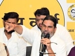 Bankipur by-election candidate and Jan Suraaj Party supremo Prashant Kishor addresses a press conference at the party office in Patna on Sunday. (ANI)
