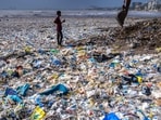 Plastic garbage washed ashore at Juhu Beach in Mumbai following high tides and monsoon rains, as Brihanmumbai Municipal Corporation (BMC) workers carry out a clean-up operation to clear the debris from the shoreline in mumbai, India, on Sunday, August 02, 2026.