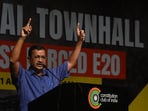 Aam Aadmi Party (AAP) national convener Arvind Kejriwal during the 'National Town Hall Against E20', at the Constitution Club, in New Delhi, India, on Saturday, August 1, 2026. (Photo by Vipin Kumar/ Hindustan Times)(Hindustan Times)