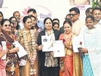 Nearly 1.7 million eligible women are to receive <span class='webrupee'>₹</span>2,500 per month. (Sonu Mehta/HT Photo)