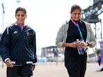 Sakshi Chaudhary, left, and Jaismine Lamboria made India proud at Glasgow.