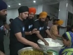 Randeep Hooda during flood relief drive in Assam's Sivasagar.