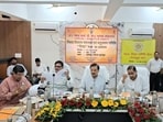 The directions were issued by Gautam Budh Nagar MP Mahesh Sharma at a review meeting of the Parliamentary Road Safety Committee and the District School Vehicle Transport Safety Committee on Saturday. (HT)