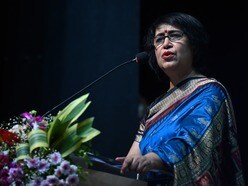 কলকাতায় লেখিকা তসলিমা নাসরিন। (ছবি সৌজন্যে, সমীর জানা/হিন্দুস্তান টাইমস)