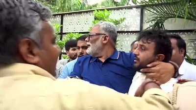 Pappu Yadav alleged that it was an attempt “to kill” him, claiming a bounty had been announced against him. (ANI Video Grab) Pappu Yadav alleged that it was an attempt “to kill” him, claiming a bounty had been announced against him. (ANI Video Grab)