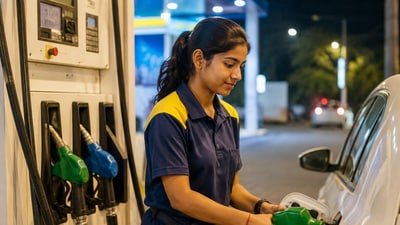 A student's part-time job at a petrol pump inspired many. A student's part-time job at a petrol pump inspired many.