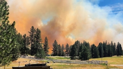 Smoke from the wildfires in Spokane County, Washington State. (Scott Crawford via AP) Smoke from the wildfires in Spokane County, Washington State. (Scott Crawford via AP)