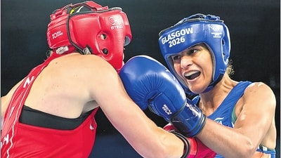 Jaismine Lamboria (57kg) edged past Northern Ireland’s Michaela Walsh 5-0 to win the second gold medal for India. Jaismine Lamboria (57kg) edged past Northern Ireland’s Michaela Walsh 5-0 to win the second gold medal for India.