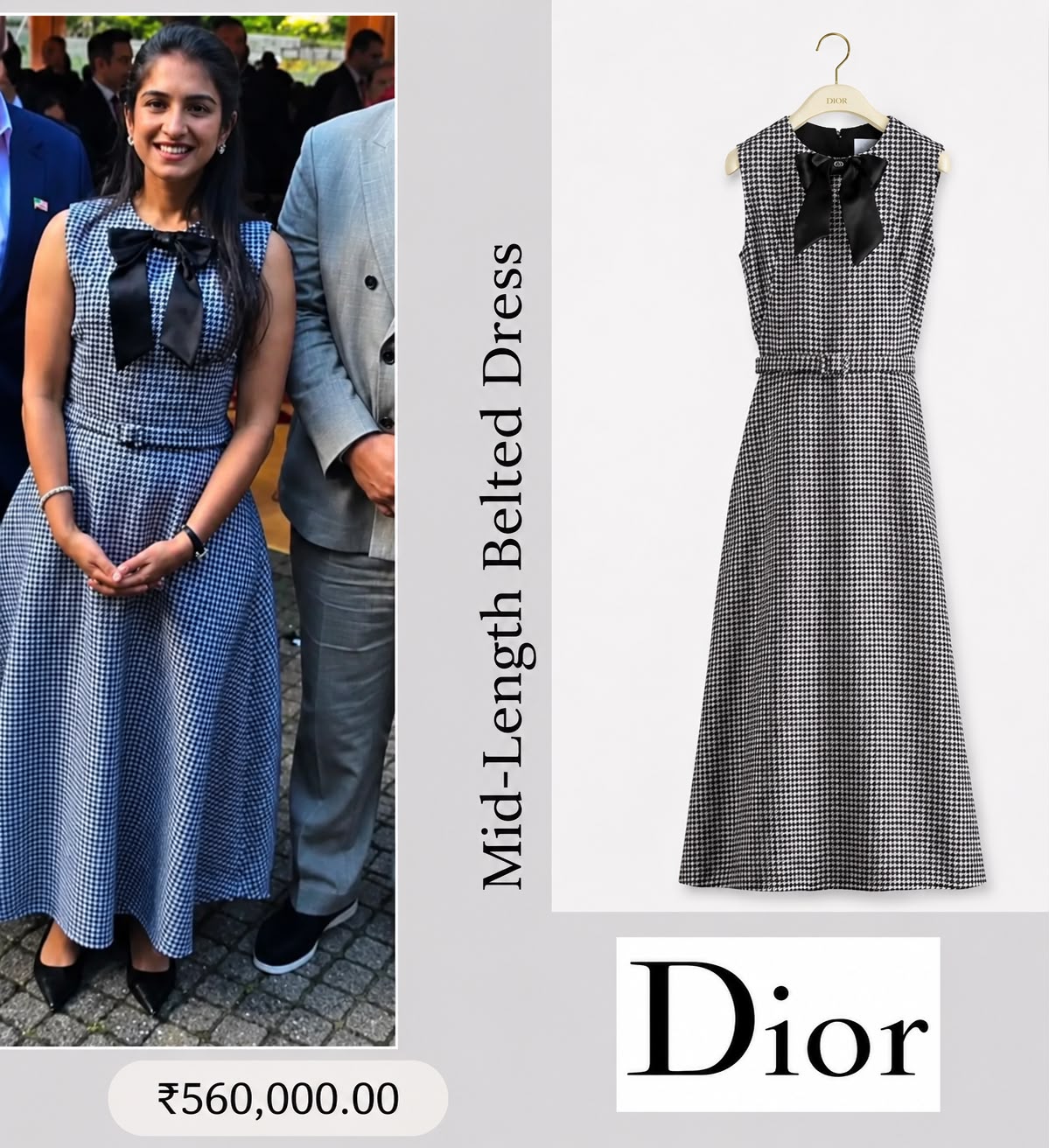 Radhika Merchant embraces understated luxury in $6,471 Dior dress. (Instagram/@ambani_update) Radhika Merchant embraces understated luxury in $6,471 Dior dress. (Instagram/@ambani_update)