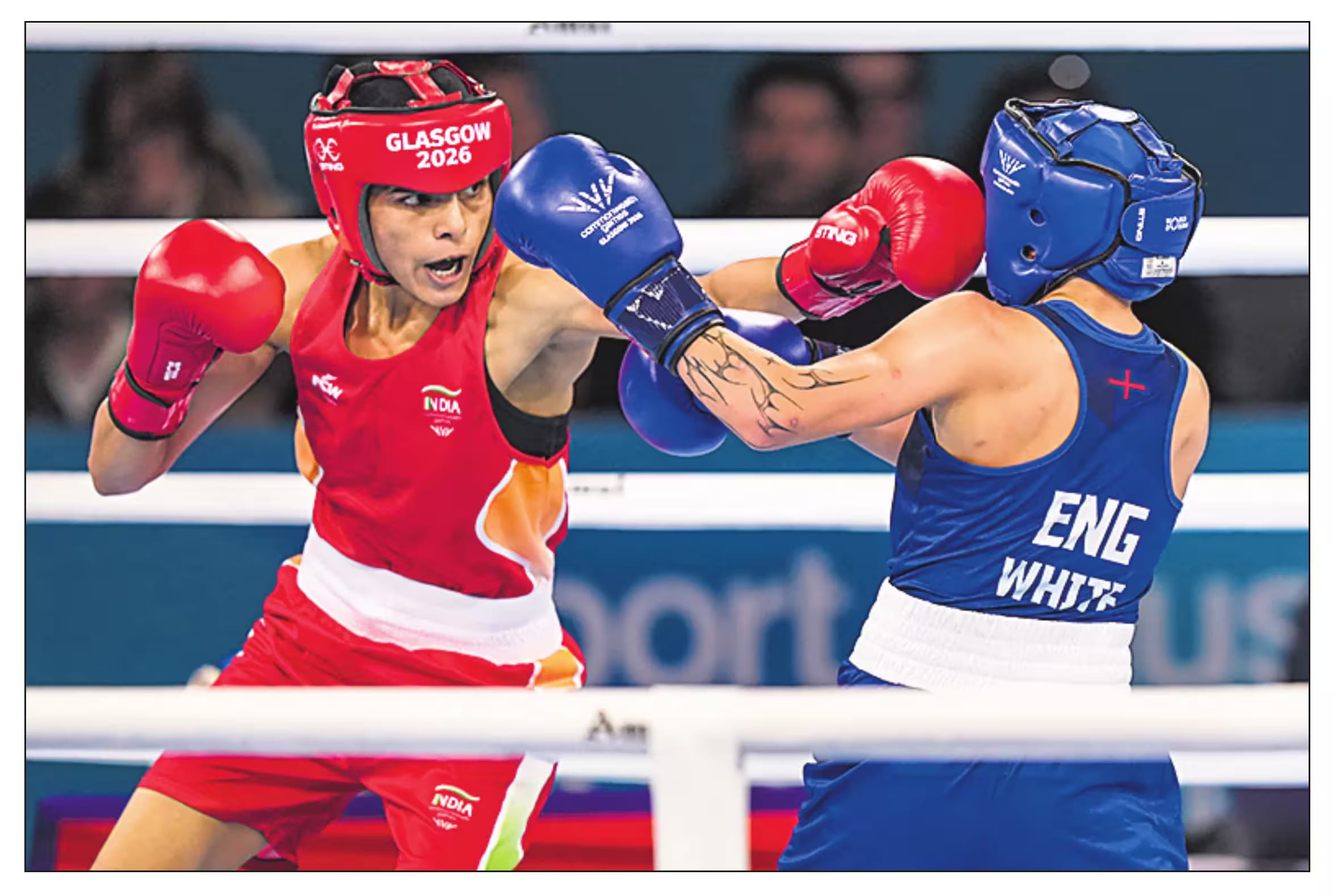 Sakshi got the better of England’s Ruby White in the 51kg final. Sakshi got the better of England’s Ruby White in the 51kg final.