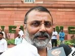 Nishikant Dubey told reporters that the removal of PM Modi's video for over five hours was a “serious matter”.(ANI)