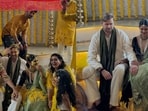 Jennifer Winget and William Ishmael celebrate together during their haldi ceremony.
