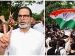 Jan Suraaj founder Prashant Kishor beat BJP’s Neeraj Kumar in the Bankipur bypolls. This came days after the Centre conceded to students at Jantar Mantar.(ANI/Reuters)