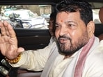 Former BJP MP Brij Bhushan Singh arrives to appear in rouse avenue court for the women sexual harassment case filed by women wrestlers, in New Delhi, Monday, Aug. 3, 2026. Delhi court acquits ex-BJP MP Brij Bhushan Sharan Singh in sexual harassment case filed by women wrestlers.(PTI)