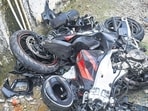The incident took place around 2 pm as the victim was heading towards Sector 49 from Sector 99 on his sports bike (Aprilia RS 457cc) when an SUV (Maruti Suzuki Grand Vitara) allegedly hit his bike at the T-junction. (HT Archive)