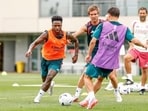 Vinicius Junior in Real Madrid practice session.(X images)