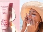 I tested The Face Shop Rice Water Bright Moisture sunscreen in Dubai's harsh summer heat.