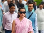 BJP MP Kangana Ranaut during the Monsoon Session of the Parliament, in New Delhi