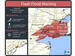 NYC flash flood map: Flooding impacted Paterson, NJ, on Monday, stranding vehicles. NYC advised residents, especially in basements, to seek higher ground.(X@NWSNewYorkNY)