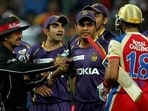 Gautam Gambhir and Virat Kohli in a heated moment from IPL 2013. Gautam Gambhir and Virat Kohli in a heated moment from IPL 2013.