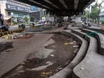 iMumbai, India - August 02, 2026: Beauty enhancement work is underway beneath the Gokhale Bridge in Andheri, Mumbai, as civic authorities carry out Sports arena and infrastructure improvement works to transform the space beneath the flyover in mumbai, India, on Sunday, August 02, 2026. (Photo by Satish Bate/ Hindustan Times) (Hindustan Times)