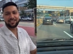 An Indian man highlighted the patience and civic sense of US motorists caught in heavy traffic.