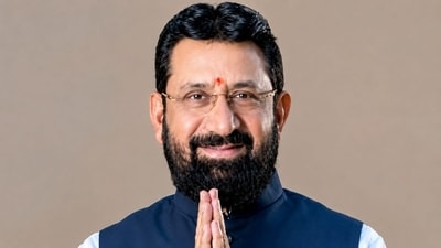 The controversy has put BJP’s north Maharashtra leader and state’s disaster management minister Girish Mahajan in a tight spot. Chaudhary is known to be close to him and a couple of leaked audio tapes have him in conversation with the former. (@iVijayChaudhari/ X) The controversy has put BJP’s north Maharashtra leader and state’s disaster management minister Girish Mahajan in a tight spot. Chaudhary is known to be close to him and a couple of leaked audio tapes have him in conversation with the former. (@iVijayChaudhari/ X)