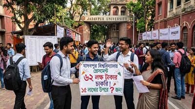 যাদবপুর বিশ্ববিদ্যালয়ের ইঞ্জিনিয়ারিং বিভাগের ৯০ শতাংশের বেশি পড়ুয়া চাকরি পেয়ে পেয়েছেন। (ছবিটি প্রতীকী, সৌজন্যে ন্যানো ব্যানানা দিয়ে তৈরি করা) যাদবপুর বিশ্ববিদ্যালয়ের ইঞ্জিনিয়ারিং বিভাগের ৯০ শতাংশের বেশি পড়ুয়া চাকরি পেয়ে পেয়েছেন। (ছবিটি প্রতীকী, সৌজন্যে ন্যানো ব্যানানা দিয়ে তৈরি করা)