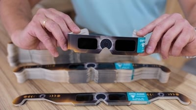 Special eclipse glasses are crucial. Even if a morsel of sun is showing. (Representative Image/AFP) Special eclipse glasses are crucial. Even if a morsel of sun is showing. (Representative Image/AFP)