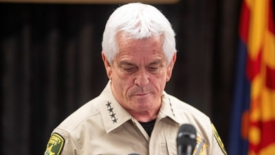 President Donald Trump's remarks on Pima County Sheriff Chris Nanos went viral amid the ongoing search for Nancy Guthrie. (REUTERS)