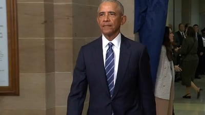 In a world filled with anxiety, Obama's message emphasises action over helplessness. (X/CSPAN) In a world filled with anxiety, Obama's message emphasises action over helplessness. (X/CSPAN)