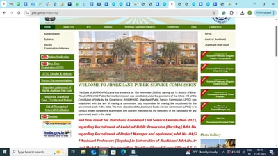 Students continue protests in Ranchi over alleged JPSC, JSSC exam irregularities, demand CBI probe (Official website, screenshot) Students continue protests in Ranchi over alleged JPSC, JSSC exam irregularities, demand CBI probe (Official website, screenshot)