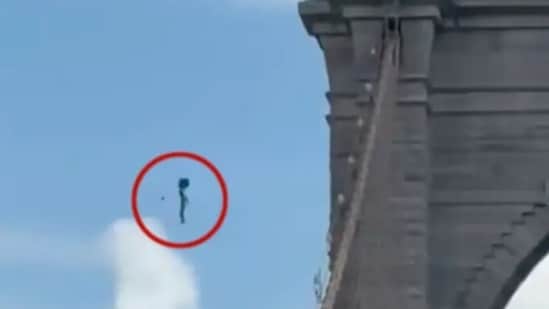 After jumping from the Brooklyn Bridge, Galymzhan Abaildayev, 44, was rescued by the Harbor Unit.