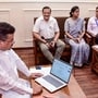 জনগণনার স্বপঞ্জিকরণের সময় মুথ্যমন্ত্রী শুভেন্দু অধিকারী। (ফাইল ছবি, সৌজন্যে পিটিআই)