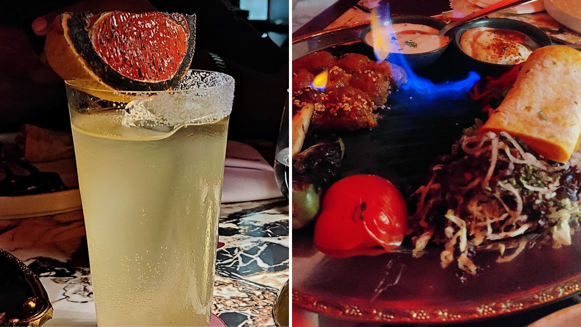From left: The person you might become, and chef's special chicken urfa at TUA, Kolkata.