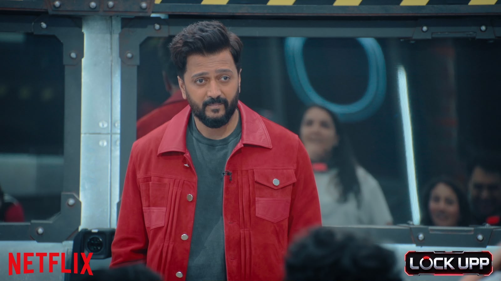 Riteish Deshmukh inside the Lock Upp house during one of the episodes. Riteish Deshmukh inside the Lock Upp house during one of the episodes.