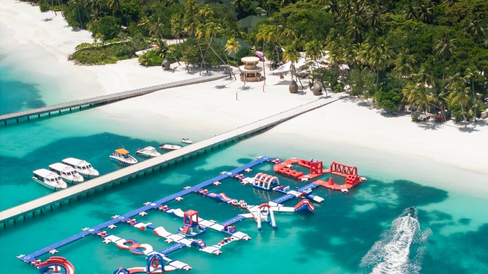 Maldives' largest floating waterpark is in Siyam World. Maldives' largest floating waterpark is in Siyam World.