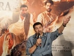 Patna, Bihar, India -Aug.02, 2026: Bollywood actor Sunny Deol narrating about his movie 'Batwara 1947' during a press conference at Inox, City Centre Mall in Patna, Bihar, India, Sunday,Aug,02, 2026.
(Photo by Santosh Kumar/ Hindustan Times)