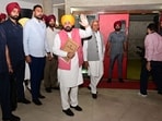 Chief minister Bhagwant Mann on the first day of monsoon session in Chandigarh on Monday. (Ravi Kumar/HT)
