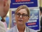 Sen. Darline Graham, R-S.C., speaks with voters following a Senate candidate stump event ahead of a special GOP primary to select a replacement for her late brother, Sen. Lindsey Graham.(AP )