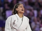 Glasgow: India's Asmita Dey celebrates after defeating Canada's Heidi Quach to win the gold medal in the Women's 48kg judo event at the Commonwealth Games 2026, in Glasgow, Scotland, Friday, July 31, 2026. Asmita became the first Indian judoka to win a Commonwealth Games gold medal. (PTI Photo/Ravi Choudhary)(PTI07_31_2026_000563A) (PTI)