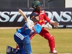 India's Vaibhav Sooryavanshi in action. 