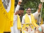 Jan Suraaj Party candidate Prashant Kishor addressing a crowd of party workers during the nomination filing rally for the Bankipur By-Election in Patna on Monday. (Santosh Kumar)
