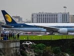Mumbai, India. Aug 03, 2026 - A Boeing 777-300ER of Jet Airways departed from Chhatrapati Shivaji Maharaj International Airport, Mumbai, for Tel Aviv, Israel, on Aug 03, more than seven years after the airline grounded its fleet. The Boeing 777 is among three wide-body aircraft being sold to Malta-based Ace Aviation, a subsidiary of Israel’s Challenge Group, which operates cargo airlines. Mumbai, India. Aug 03, 2026. (Photo by Raju Shinde/HT Photo) (Raju Shinde)