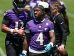 The extension makes Zay Flowers the second-highest-paid player on Baltimore's roster, trailing only Lamar Jackson.(AP Photo)
