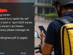 Rapido rider's job request to a passenger has gone viral online.
