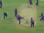 Himmat Singh effected a strange run-out in a DPL 2026 match. Himmat Singh effected a strange run-out in a DPL 2026 match.