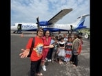 Sourav Joshi and his wife, Avantika, accompanied the children on a day trip from Haldwani to Delhi.(Instagram/@souravjoshivlogs)