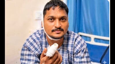 Shivkant Tiwari said he had been supplying chemicals to the factory, owned by Mahesh Chaurasia (HT Photo) Shivkant Tiwari said he had been supplying chemicals to the factory, owned by Mahesh Chaurasia (HT Photo)